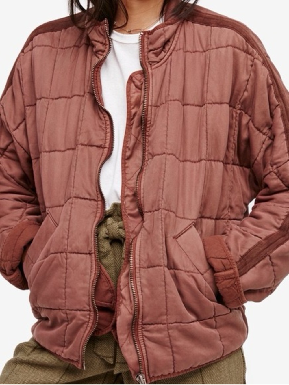 The Free People Dolman Quilted Knit Jacket